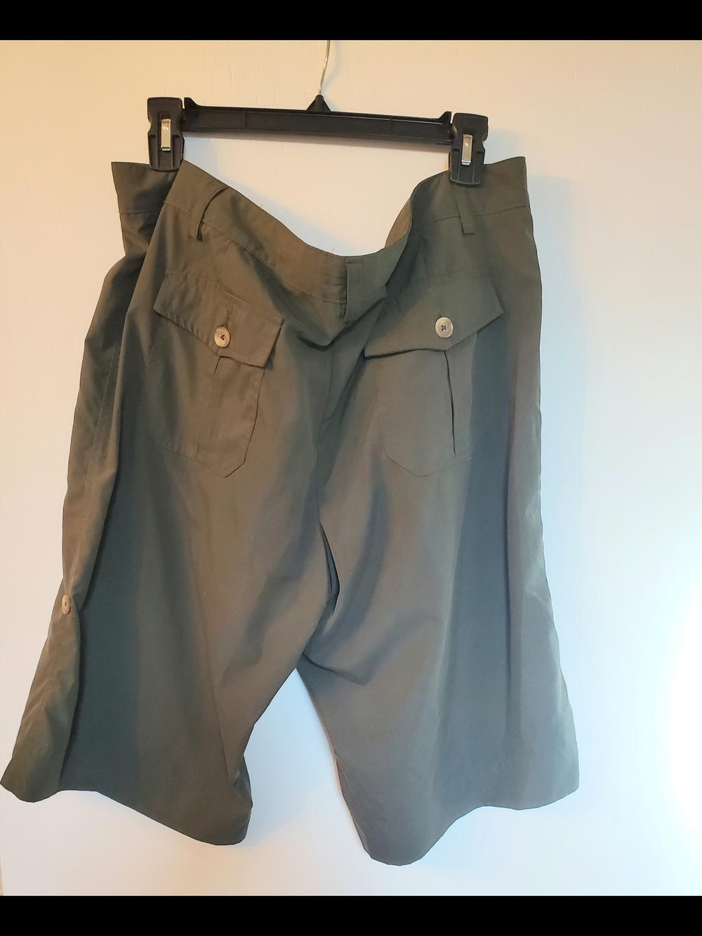 Weatherproof Olive Roll-Cuff Bermuda Shorts - Picture 5 of 5